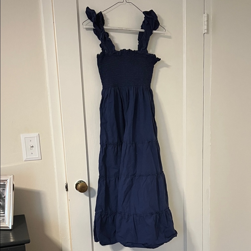 Hill House Navy Blue Sleeveless Maxi Nap Dress